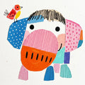 Abstract Elephant Collage Mural Wallpaper for Kids Rooms Mural Wallpaper - room preview 04