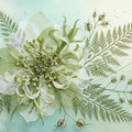 Ethereal Botanical Fern Mural Wallpaper with Soft Mint Accents Mural Wallpaper - room preview 04
