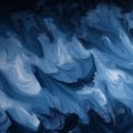 Abstract Swirling Indigo Wave Mural Wallpaper - room preview 04
