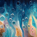 Abyssal Fluid Art Mural Wallpaper — Deep Ocean Abstract Mural Mural Wallpaper - room preview 04