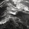 Turbulent Water Monochrome Mural Wallpaper — Dramatic Nature Mural Wallpaper - room preview 04