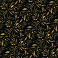 Gilded Olive Branch Mural Wallpaper — Sophisticated Botanical Mural Wallpaper - room preview 04