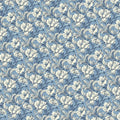 Vintage Floral Damask Mural Wallpaper in Blue and Cream Mural Wallpaper - room preview 04