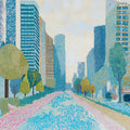 Metropolitan Skyline Mural Wallpaper — Modern Cityscape Design Mural Wallpaper - room preview 04