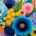 Vibrant Botanical Garden Mural Wallpaper in Saturated Florals Mural Wallpaper - room preview 04