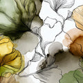 Ginkgo Watercolor Mural Wallpaper — Abstract Botanical Art Mural Wallpaper - room preview 04
