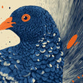 Abstract Bird Motif Mural Wallpaper — Modern Graphic Art Mural Wallpaper - room preview 04