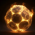 Fiery Soccer Ball Mural Wallpaper — Dynamic Sports Wall Art Mural Wallpaper - room preview 04