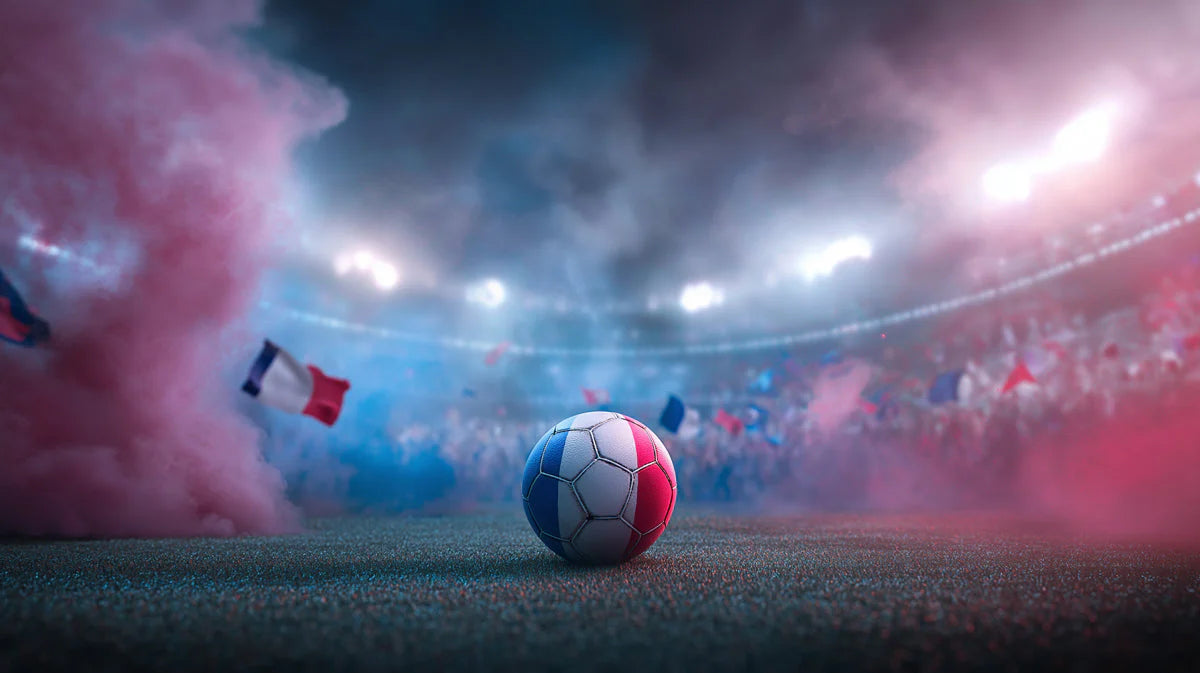 French Soccer Stadium Mural Wallpaper with Atmospheric Smoke Mural Wallpaper - room preview 04