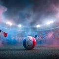 French Soccer Stadium Mural Wallpaper with Atmospheric Smoke Mural Wallpaper - room preview 04