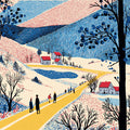 Stroll Through the Valley Mural Wallpaper — Artistic Folk Scene Mural Wallpaper - room preview 04