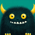 Furry Monster Mural Wallpaper — Playful Children's Wall Art Mural Wallpaper - room preview 04