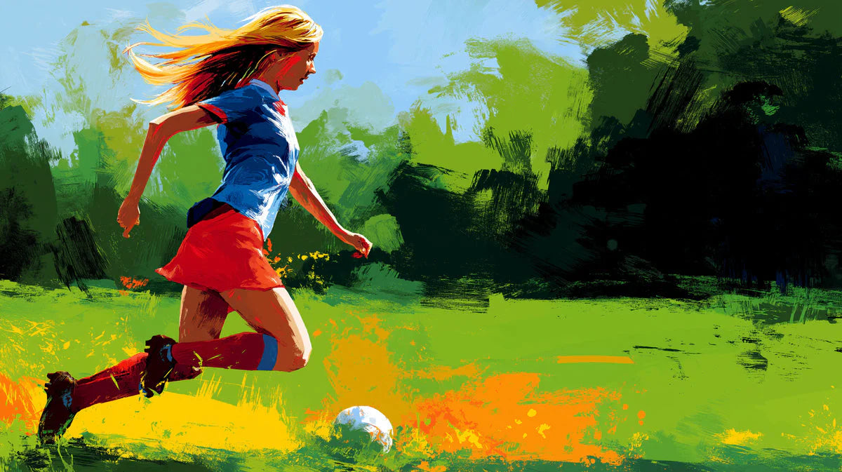 Soccer Player Action Mural Wallpaper — Energetic Athletic Art Mural Wallpaper - room preview 04