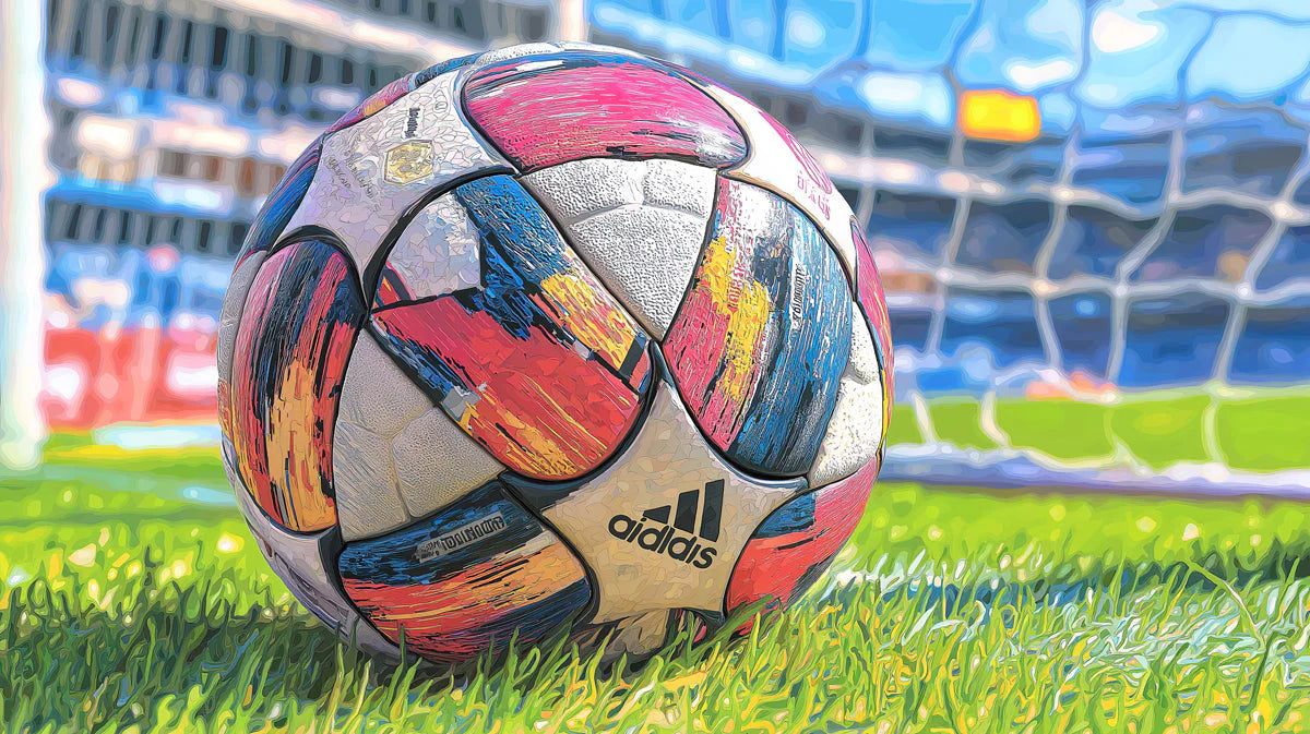 Abstract Soccer Ball Mural Wallpaper — Vibrant Sports Energy Mural Wallpaper - room preview 04