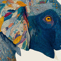 Abstract Elephant Feather Mural Wallpaper in Multicolored Tones Mural Wallpaper - room preview 04