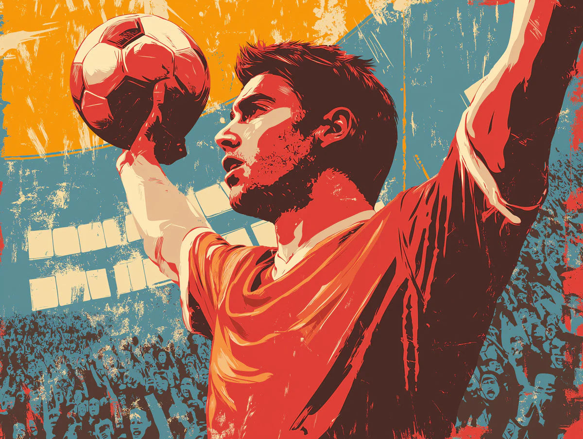 Soccer Victory Mural Wallpaper —Retro Stadium Art Mural Wallpaper - room preview 04