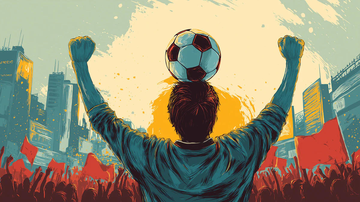 Soccer Fan Celebration Mural Wallpaper — Vibrant Stadium Art Mural Wallpaper - room preview 04