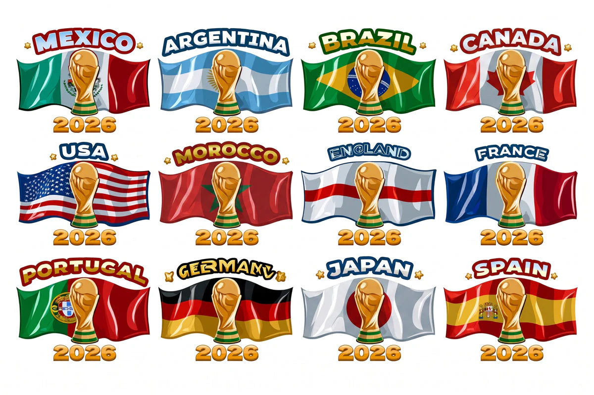 World Football 2026 Flags Mural Wallpaper — Global Sports Tribute Mural Wallpaper - room preview 04