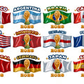 World Football 2026 Flags Mural Wallpaper — Global Sports Tribute Mural Wallpaper - room preview 04