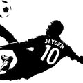 Soccer Player Action Silhouette Mural Wallpaper - room preview 04