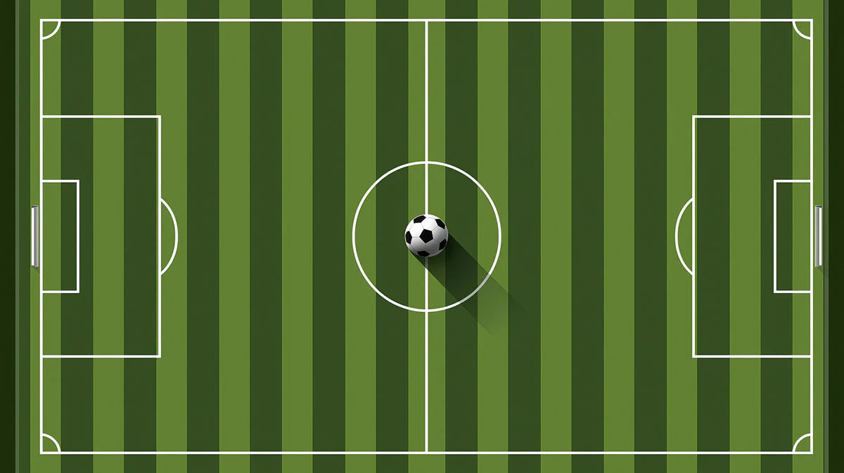 Professional Football Pitch Mural Wallpaper — Sport Graphic Mural Wallpaper - room preview 04