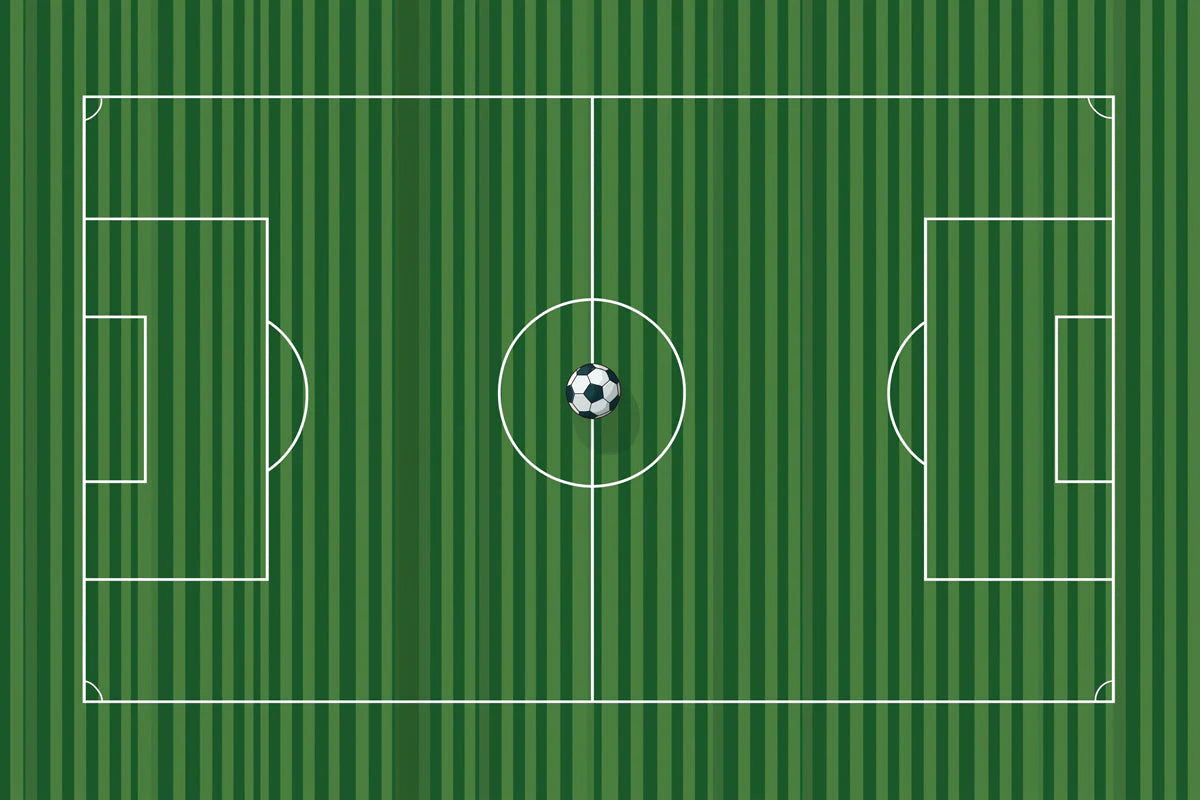 Soccer Field Pitch Mural Wallpaper — Playful Sport Design Mural Wallpaper - room preview 04