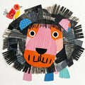 Abstract Lion Collage Mural Wallpaper — Playful Nursery Decor Mural Wallpaper - room preview 04