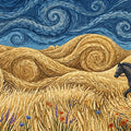 Van Gogh Style Wheat Field Mural Wallpaper with Galloping Horse Mural Wallpaper - room preview 04