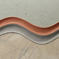 Abstract Wave Mural Wallpaper with Earthy Marble and Clay Tones Mural Wallpaper - room preview 04