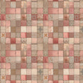Vintage Tiled Mosaic Mural Wallpaper in Soft Blush and Terracotta Mural Wallpaper - room preview 04