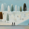 Winter Forest Stroll Mural Wallpaper — Impressionistic Scenery Mural Wallpaper - room preview 04