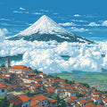 Mountain Village Landscape Mural Wallpaper —Cinematic Anime Style Mural Wallpaper - room preview 04