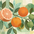 Citrus Grove Mural Wallpaper — Modern Botanical Wall Art Mural Wallpaper - room preview 04