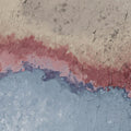 Abstract Horizon Mural Wallpaper in Dusty Rose and Slate Blue Mural Wallpaper - room preview 04