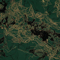 Gilded Botanical Mural Wallpaper in Deep Forest Green Mural Wallpaper - room preview 04
