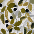 Olive Branch Botanical Mural Wallpaper in Ochre and Moss Green Mural Wallpaper - room preview 04