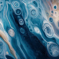 Oceanic Swirls Abstract Mural Wallpaper —Modern Fluid Art Mural Wallpaper - room preview 04