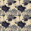 Ink Wash Peony Mural Wallpaper in Monochrome and Cream Mural Wallpaper - room preview 04