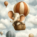 Floating Elephant Adventure Mural Wallpaper for Kids Rooms Mural Wallpaper - room preview 04