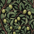 Olive Branch Mural Wallpaper — Traditional Botanical Design Mural Wallpaper - room preview 04