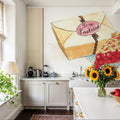 Slice of Pie on Stripes Mural Wallpaper - room preview 04