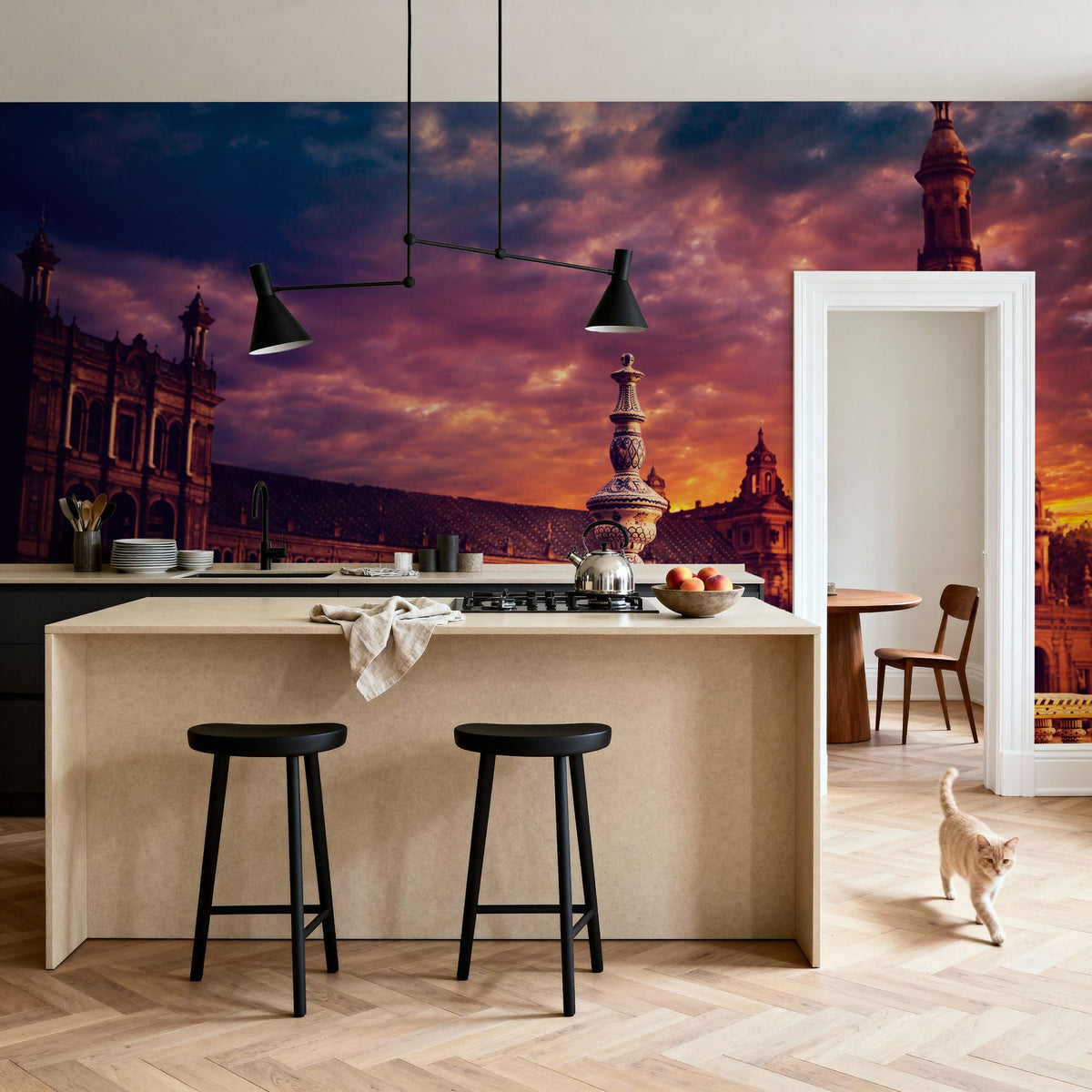 Spanish Sunset Mural Wallpaper - room preview 04
