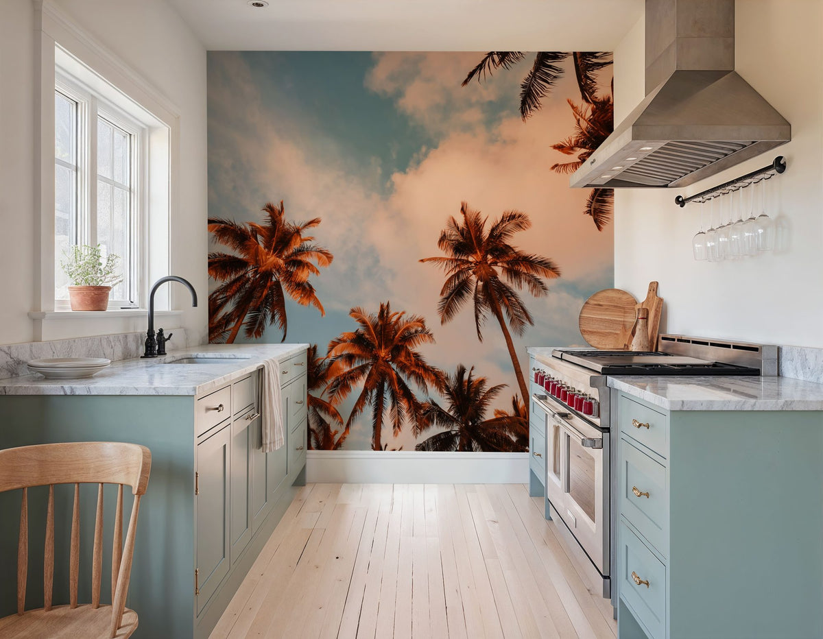 Golden Hour Palms Mural Wallpaper - room preview 04