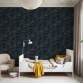 Moonlit Sky Petite, Midnight Mural Wallpaper - room preview 04