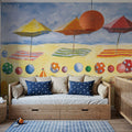 Beach Umbrellas Mural Wallpaper - room preview 04