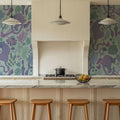 Jungle Leopards Violet & Mint Mural Wallpaper - room preview 04