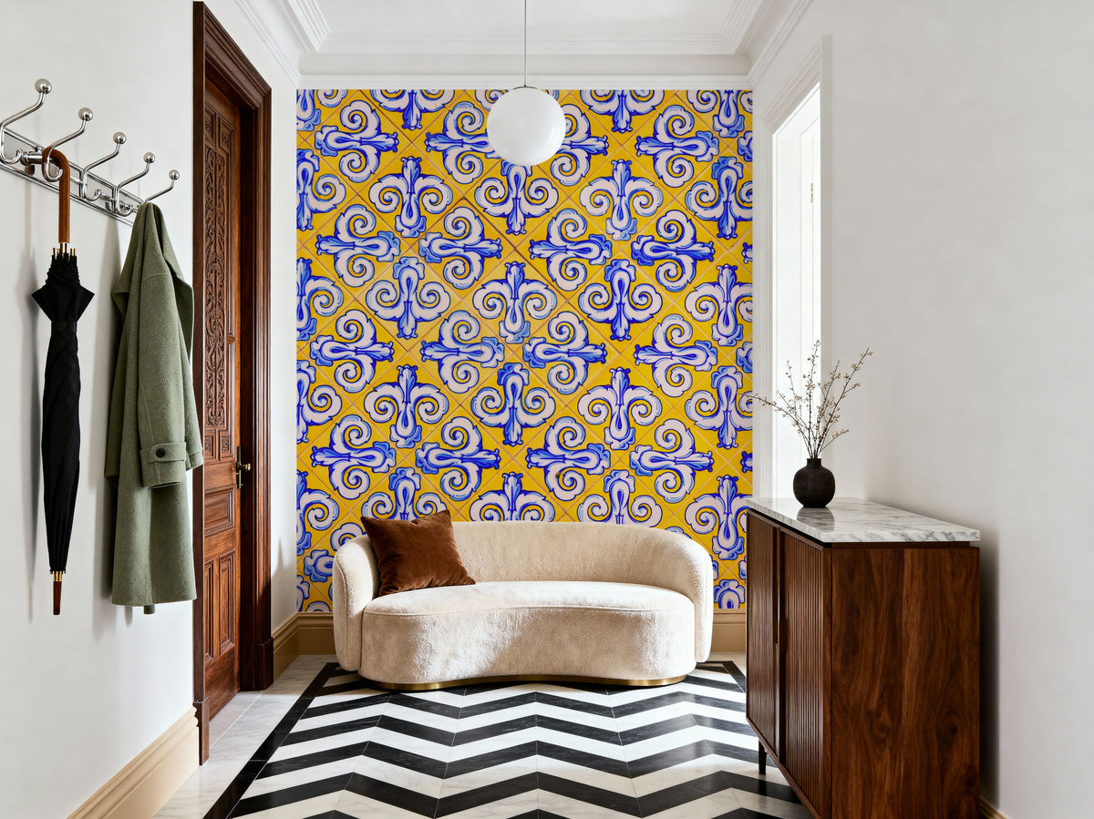 Valencia Tiles Mural Wallpaper - room preview 04