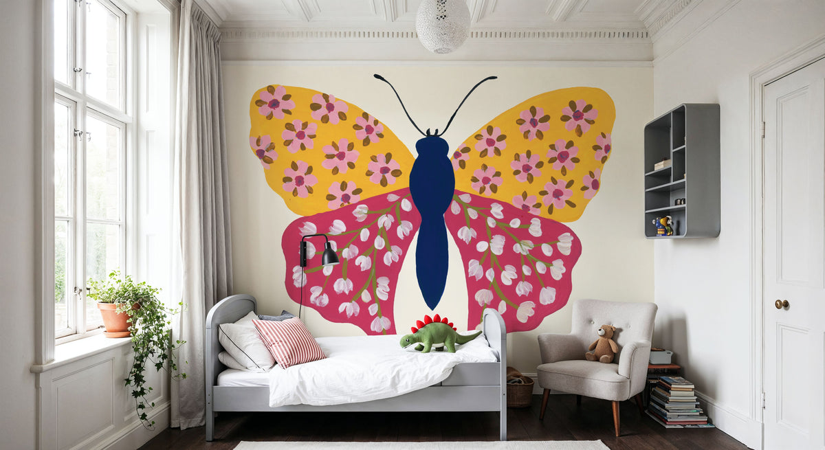 Blooming Butterfly IV Mural Wallpaper - room preview 04