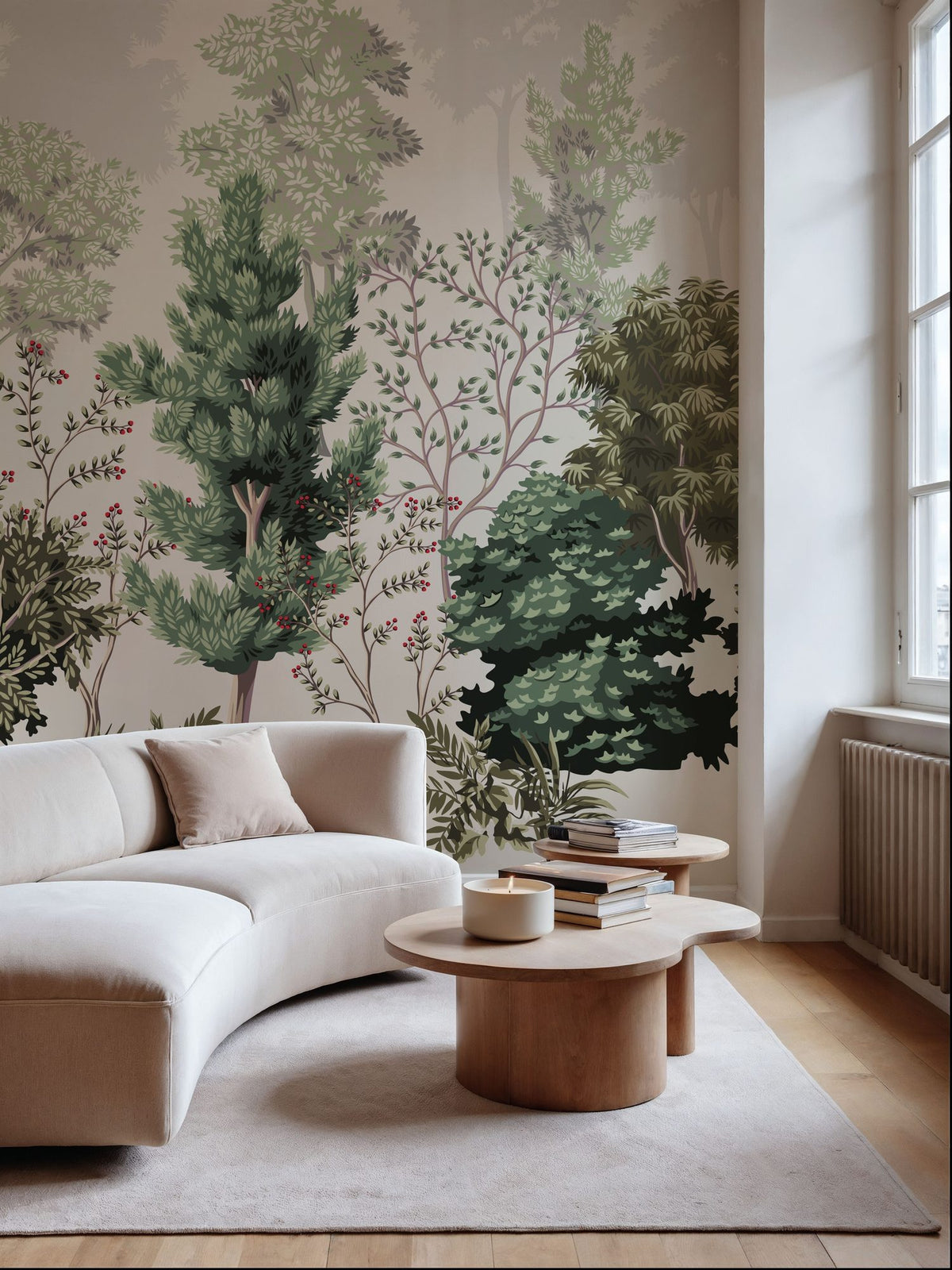 Taiga Trees Mural Wallpaper - room preview 04