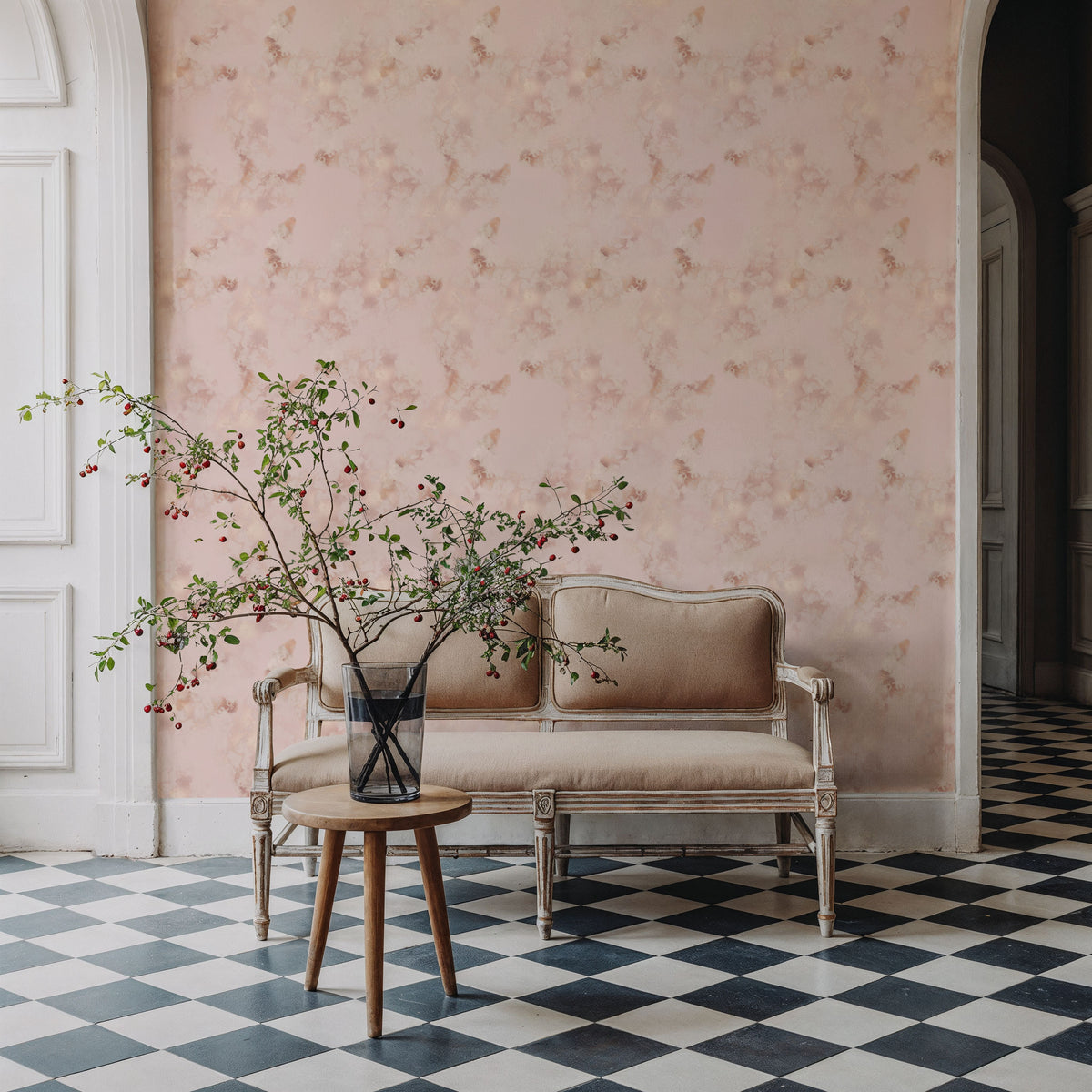 Rose Marble Mural Wallpaper - room preview 04